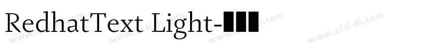 RedhatText Light字体转换